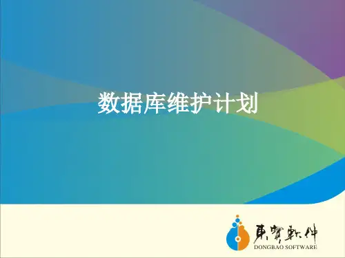 数据库维护计划