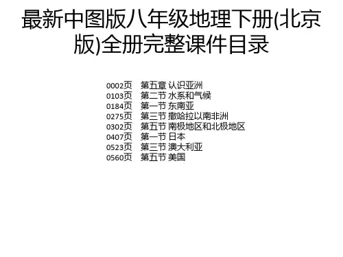 最新中图版八年级地理下册(北京版)全册完整课件