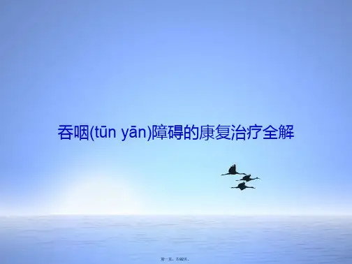 吞咽障碍的康复治疗全解