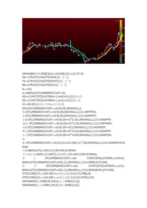通达信指标公式源码 高抛低吸