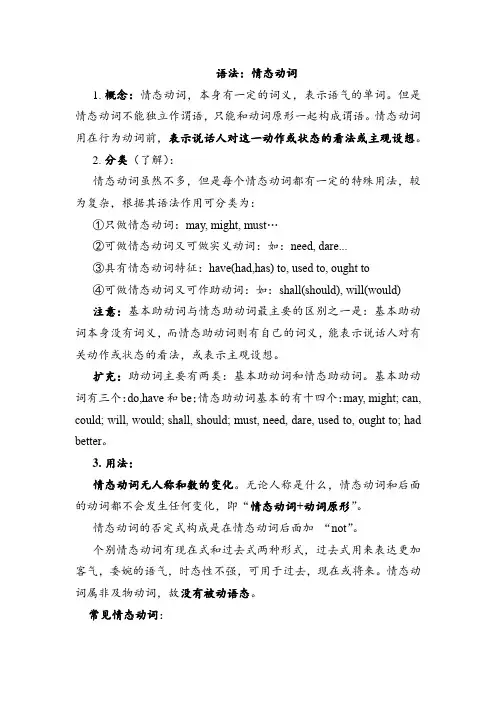 语法：情态动词