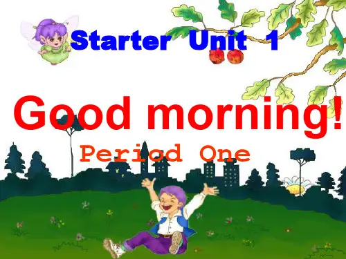 人教版新目标七年级英语上册 starter 1.1Good morning》PPT课件