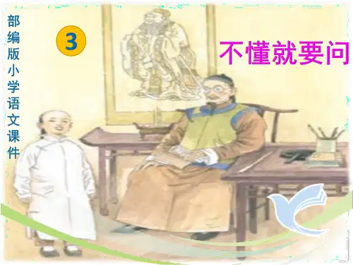 部编版《不懂就要问》最新精品ppt课件