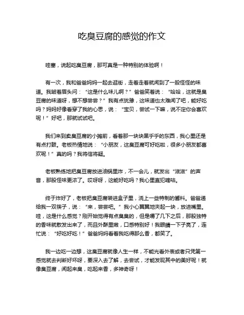 吃臭豆腐的感觉的作文