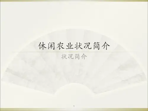 休闲农业状况简介 ppt课件