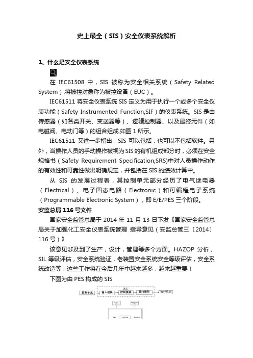 史上最全（SIS）安全仪表系统解析