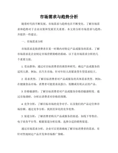 市场需求与趋势分析