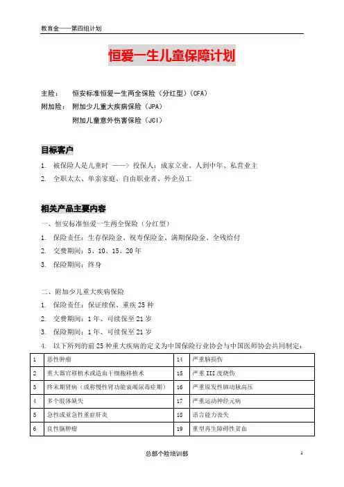 恒爱一生儿童保障计划--APPLE(1)