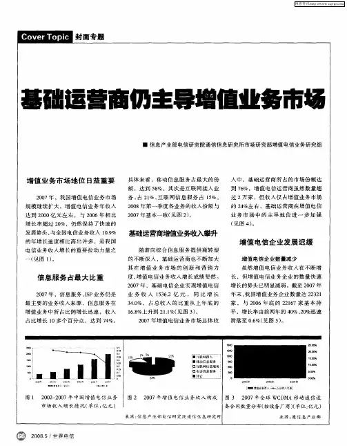 基础运营商仍主导增值业务市场