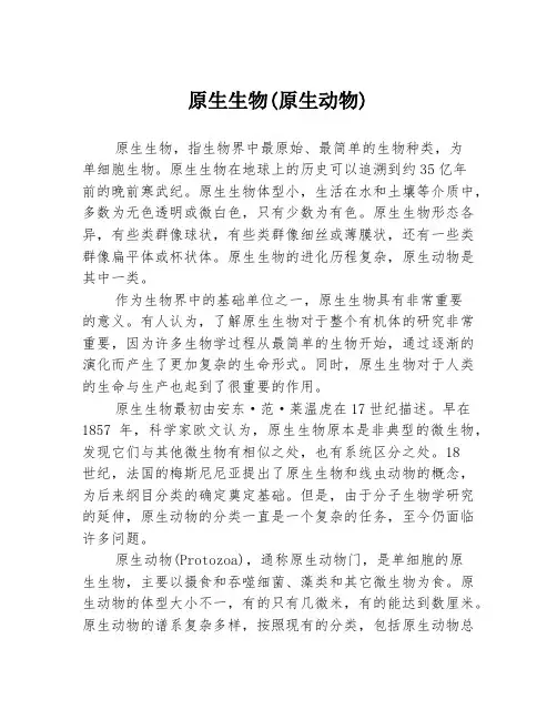 原生生物(原生动物)