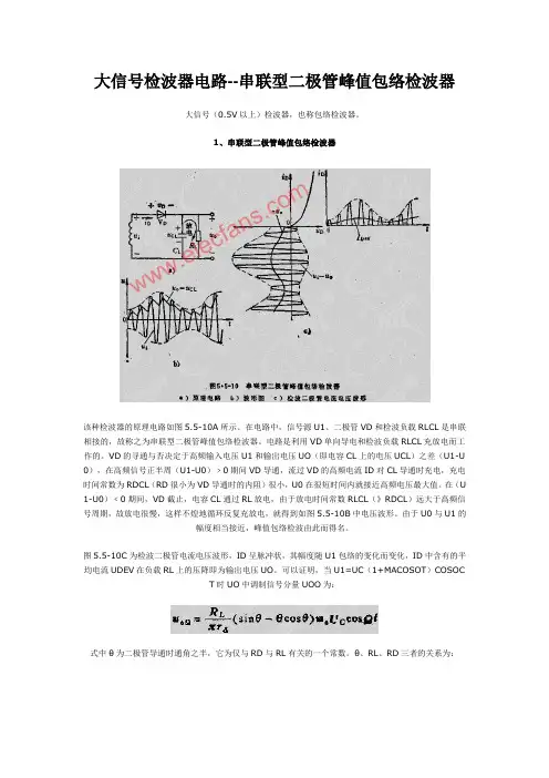 大信号检波器电路--串联型二极管峰值包络检波器