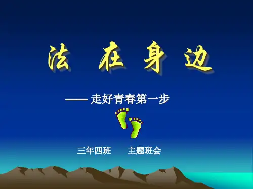 法在身边走好青春第一步中学法制教育主题班会市公开课获奖课件省名师示范课获奖课件