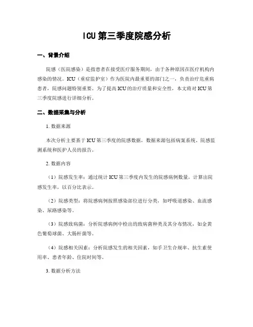 ICU第三季度院感分析