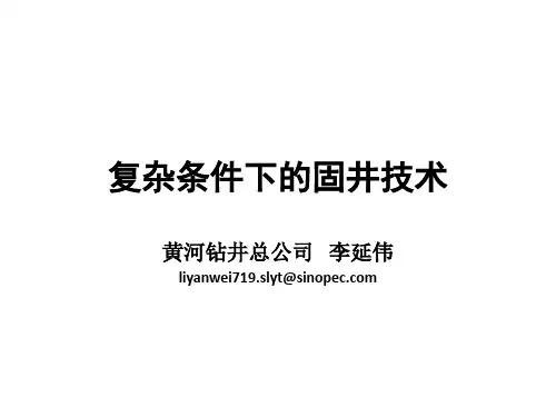 复杂条件下的固井技术1