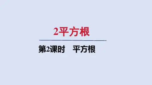 北师大版八年级数学上册第二章 平方根