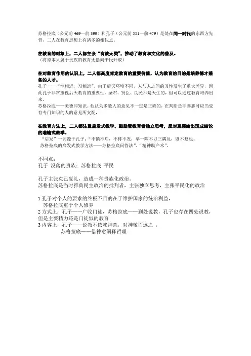 苏格拉底 孔子
