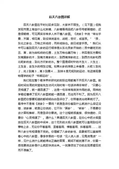 后天八卦图详解