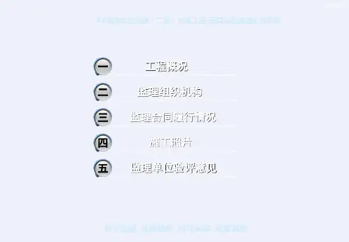 建设工程之某市政分部验收监理工作汇报PPT[详细]