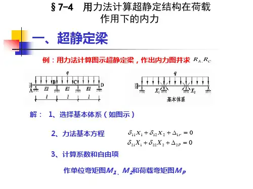7-4力法计算超静定结构举例