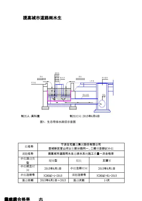 (QC成果)提高城市道路雨水生态排水系统施工质量一次合格率 