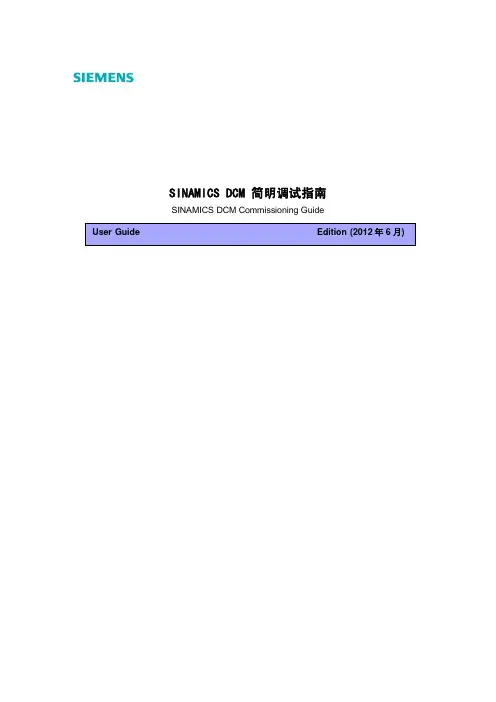 A0635_SINAMICS DCM 简明调试指南