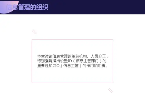 信息管理的组织