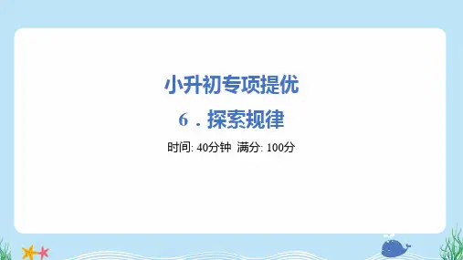 2025年小学数学小升初专项培优训练——探索规律