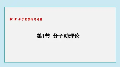 1.1分子动理论(课件)教科版物理九年级上册