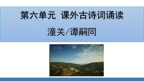 部编版七年级语文上册课件 第六单元 课外古诗词诵读 《潼关》