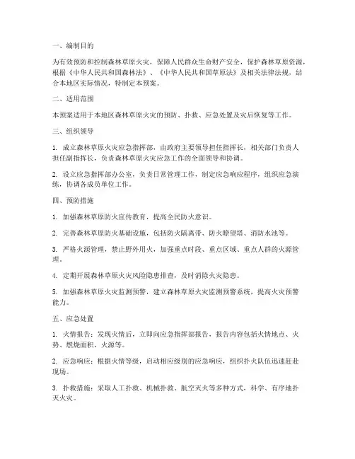 森林草原专项应急预案