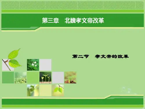 高中历史 第三章 北魏孝文帝改革 3.2 孝文帝的改革