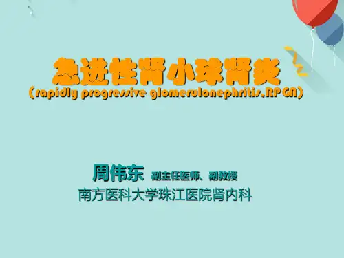 急进性肾小球肾炎PPT优选版