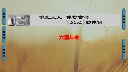 2018学年高中语文选修史记选读课件：2 六国年表