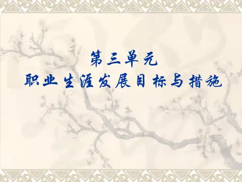 职业生涯发展目标与措施
