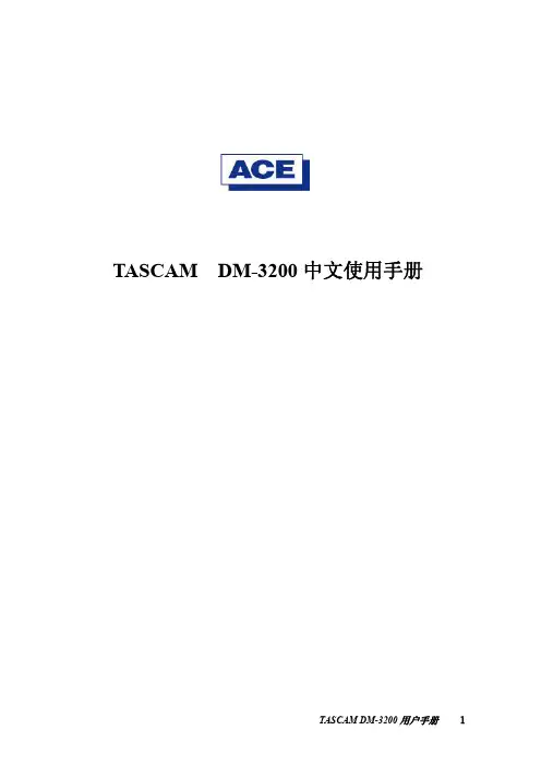 TASCAM -DM3200(中文说明书)