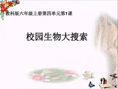 六年级科学上册4.1校园生物大搜索 精选教学PPT课件3教科版