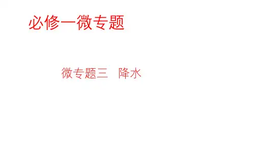 二轮复习  微专题   降水(共19张PPT)