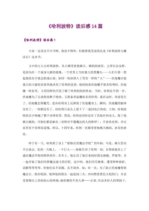 《哈利波特》读后感14篇