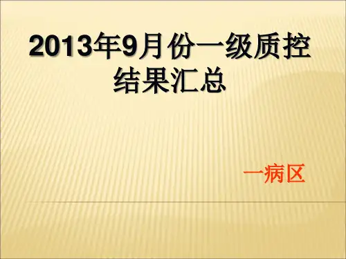 医院一级质控检查结果ppt【27页】