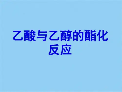 酯化反应(共8张PPT)