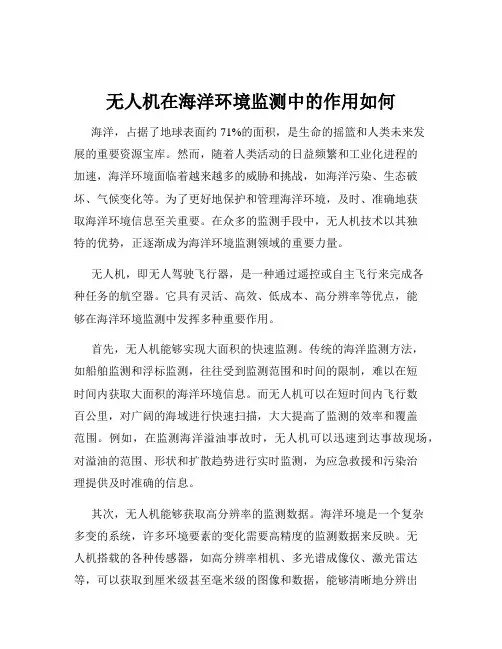 无人机在海洋环境监测中的作用如何