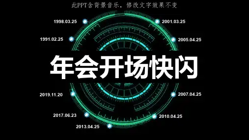 企业年会开场创意快闪PPT模板含背景音乐