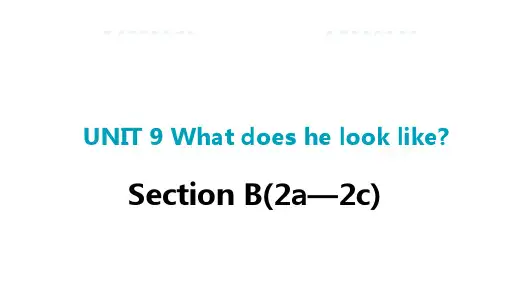 人教版新目标七年级英语下册Unit9 Section B 2a-2c(共24张PPT)