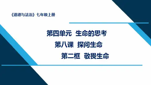 (新)部编人教版七年级道德与法治上册《敬畏生命》PPT教学课件