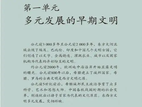 对比早期区域文明之间的异同