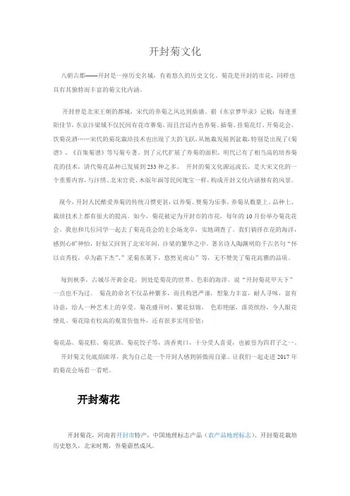 开封菊文化