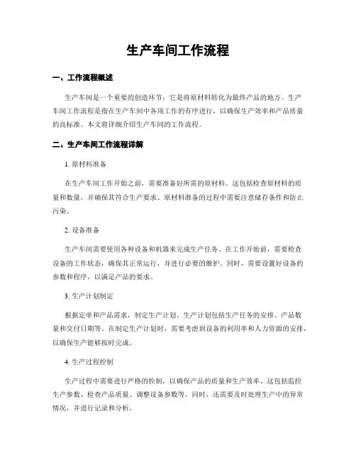 生产车间工作流程