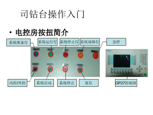 司钻台操作入门