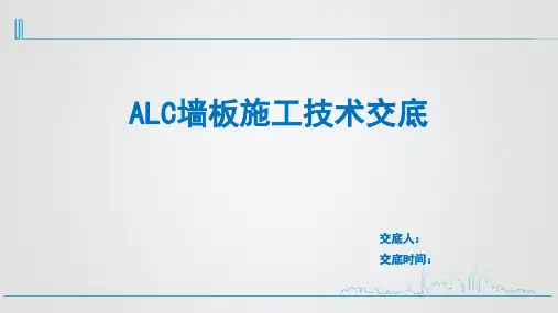 ALC墙板施工PPT
