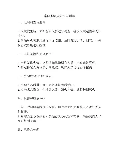桌面推演火灾应急预案